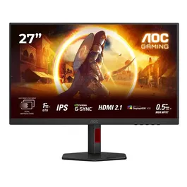 AOC Monitor Gaming PC 27 Pulgadas 4K UHD 160 Hz Panel IPS Rapido 0.05 ms Altura Ajustable U27G4R