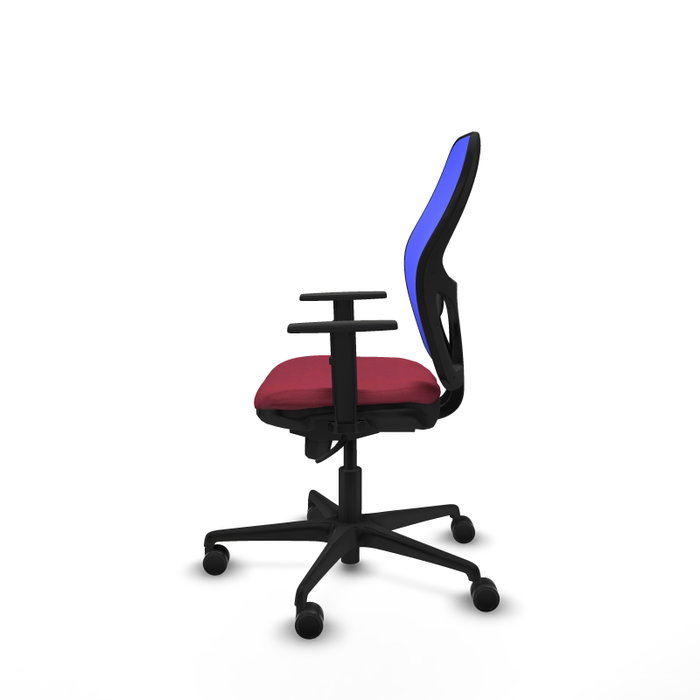 PIQUERAS Y CRESPO Silla de oficina Jorquera con mecanismo Sincro, Tela Granate y Malla Azul PIQUERAS Y CRESPO Silla de oficina Jorquera con mecanismo Sincro, Tela Granate y Malla Azul