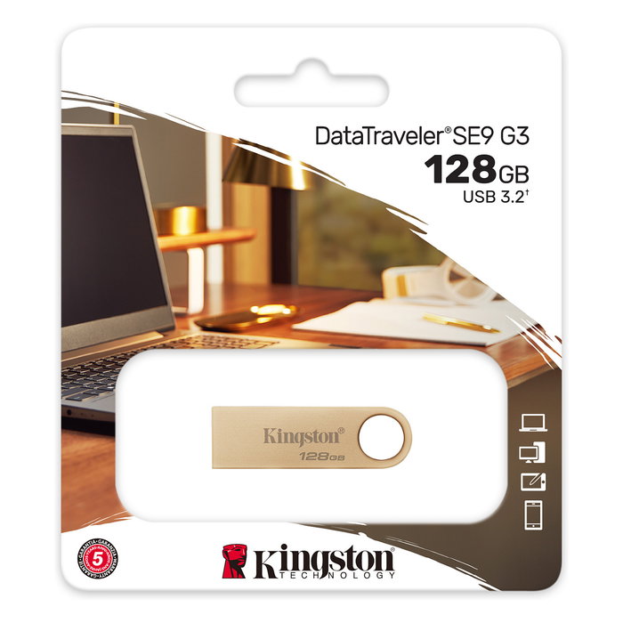 Kingston DataTraveler SE9 G3 128GB USB 3.2 Oro Kingston DataTraveler SE9 G3 128GB USB 3.2 Oro