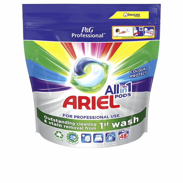Ariel Pods Profesional Color Detergente en Cápsulas para Ropa de Color 48 Lavados - Limpieza Profunda, Elimina Manchas Difíciles, Protege Tonos Vivos Ariel Pods Profesional Color Detergente en Cápsulas para Ropa de Color 48 Lavados - Limpieza Profunda, Elimina Manchas Difíciles, Protege Tonos Vivos