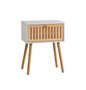 Inde Mesita de Noche Auxiliar de Madera, Mueble de Dormitorio, Dimensiones: 33 x 21.8 x 43.6 cm (4 Unidades)
