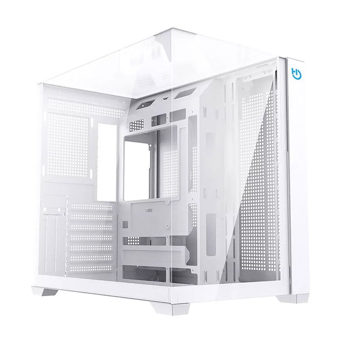 Hiditec SKY Caja Gaming Semitorre Blanca con Cristal Templado