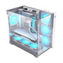 Hiditec SKY Caja Gaming Semitorre Blanca con Cristal Templado