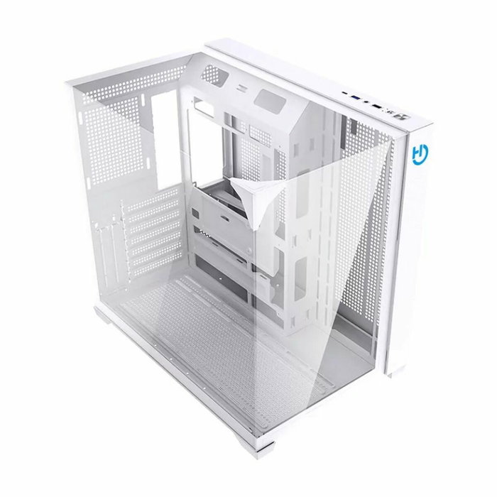 Hiditec SKY Caja Gaming Semitorre Blanca con Cristal Templado