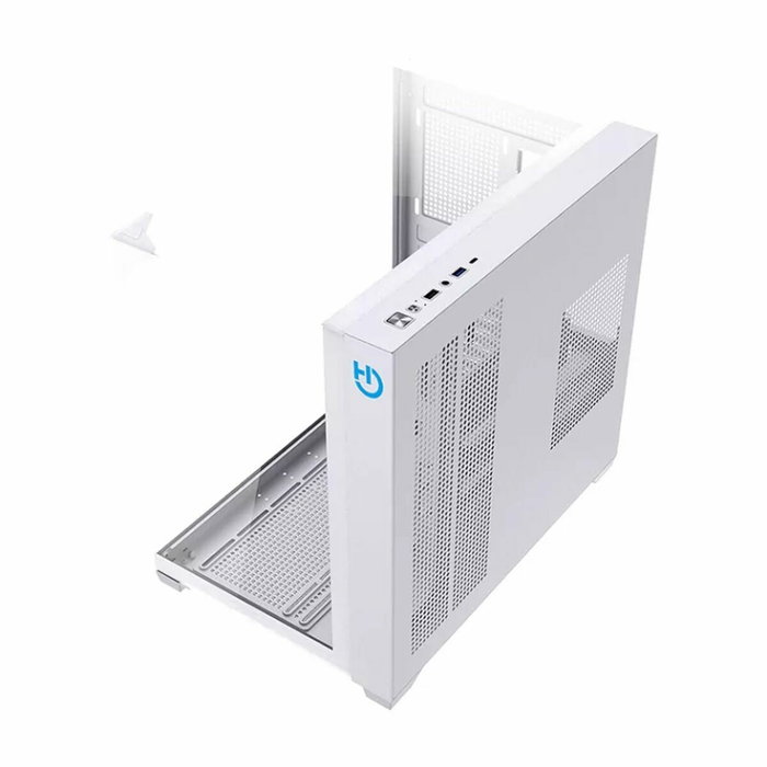 Hiditec SKY Caja Gaming Semitorre Blanca con Cristal Templado