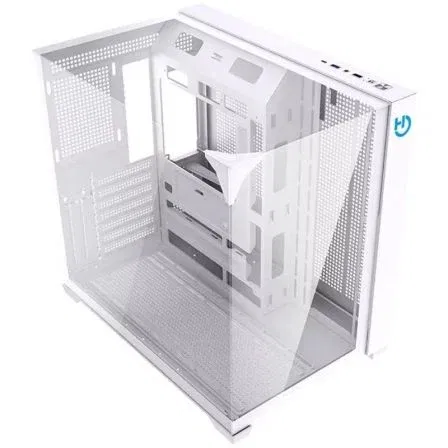 Hiditec SKY Caja Gaming Semitorre Blanca Triple Cristal Templado ATX