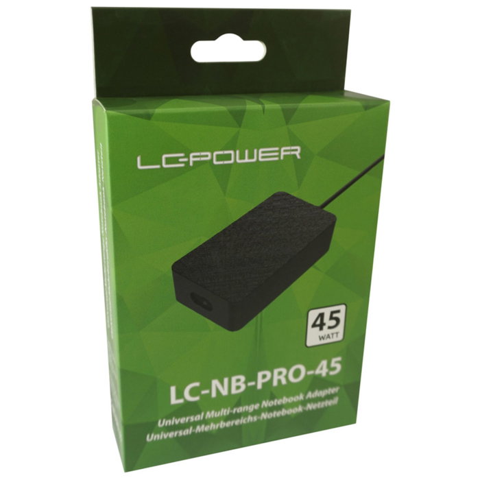 LC-Power LC-NB-PRO-45 Fuente de alimentación para portátil de 45 W LC-Power LC-NB-PRO-45 Fuente de alimentación para portátil de 45 W