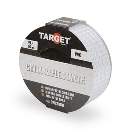 TARGET Cinta adhesiva reflectante blanca de PVC (50 mm x 33 m)