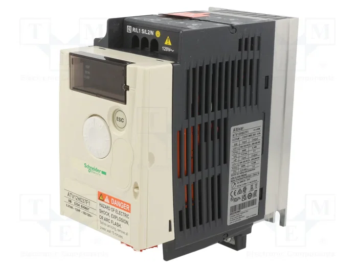 SCHNEIDER ELECTRIC Altivar 12 ATV12H037F1 Inversor 0,37kW 3x110VAC SCHNEIDER ELECTRIC Altivar 12 ATV12H037F1 Inversor 0,37kW 3x110VAC