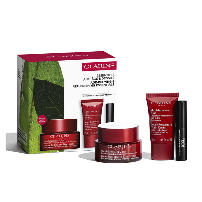 Clarins - Crema de Día Multi-Intensive para Piel Muy Seca 50+, Set Regalo 3 Piezas (Crema Día 50 ml, Noche 15 ml, Máscara de Pestañas 3 ml) Clarins - Crema de Día Multi-Intensive para Piel Muy Seca 50+, Set Regalo 3 Piezas (Crema Día 50 ml, Noche 15 ml, Máscara de Pestañas 3 ml)