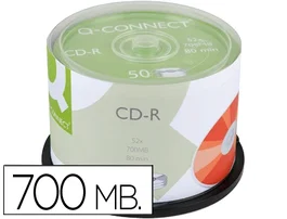 Q-connect CD-R 700MB 80min 52x Bote de 50 unidades