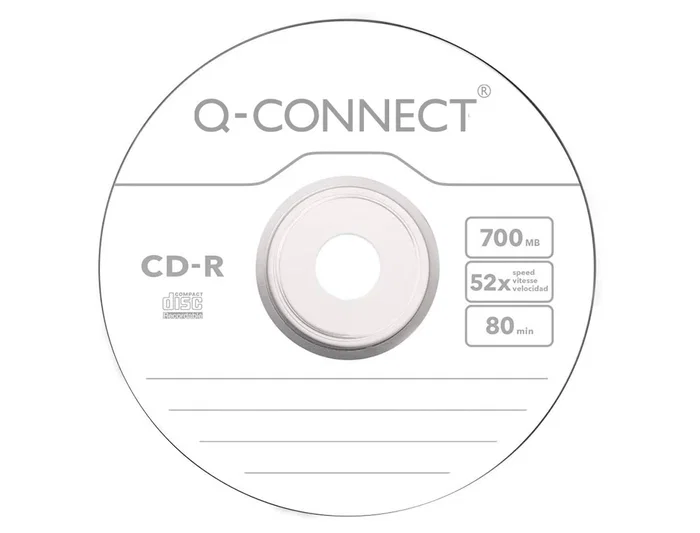 Q-connect CD-R Capacidad 700MB Duración 80min Velocidad 52x Bote 50 Unidades