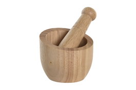 DKD Home Decor Mortero Set 2 Bambú Natural 12x12x14,5 cm