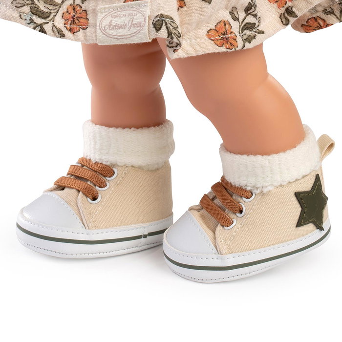 Muñecas Antonio Juan Iris Melena Pelirroja 23315 - Muñeca Fashion Boho de 38 cm con Vestido Floral y Chaleco - Juguete en Español para Niñas +3 Años