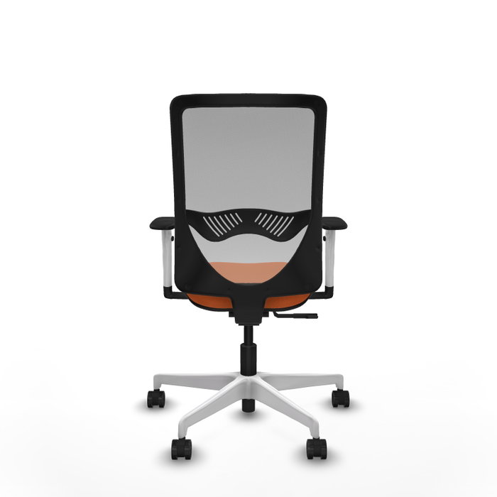 PIQUERAS Y CRESPO Silla de oficina Zulema con mecanismo Sincro, Naranja y Gris