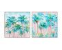 DKD Home Decor Cuadro Lienzo Palmeras Pack de 2