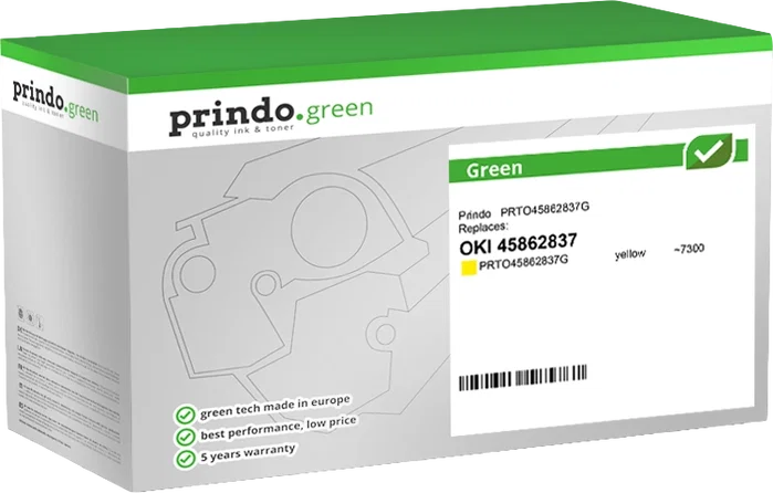 Prindo Tóner Amarillo PRTO45862837G Green Prindo Tóner Amarillo PRTO45862837G Green