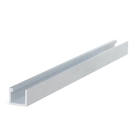 HERRAJES ALK SP10 Perfil en U Horizontal 2 Metros Kanda Plata Mate - Pack de 4 unidades