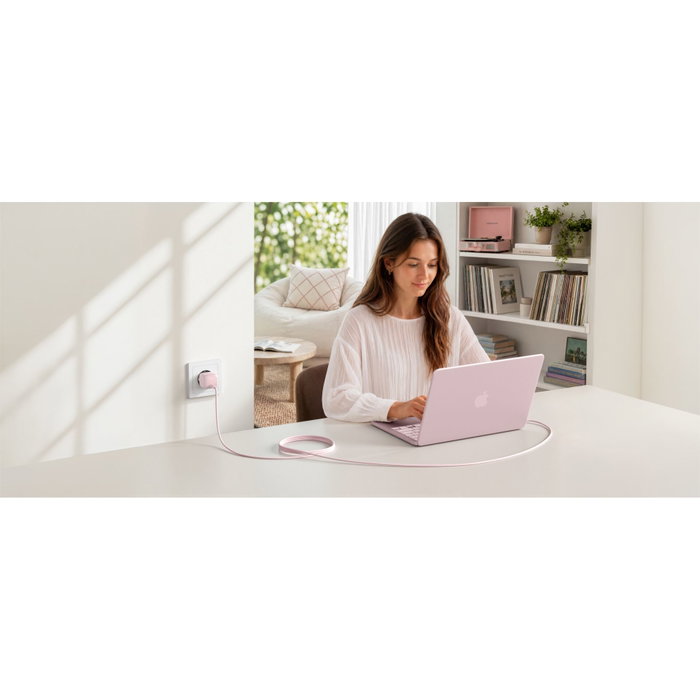 Belkin BoostCharge Cargador USB-C de 30 W con cable de 2 m, Rosa Belkin BoostCharge Cargador USB-C de 30 W con cable de 2 m, Rosa