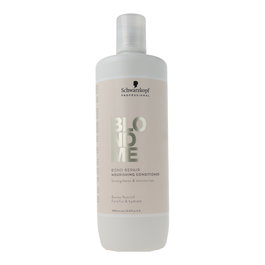 Schwarzkopf BlondMe Bond Repair Acondicionador Nutritivo Profesional 1000 ml para Cabello Rubio o Decolorado, Repara y Fortalece