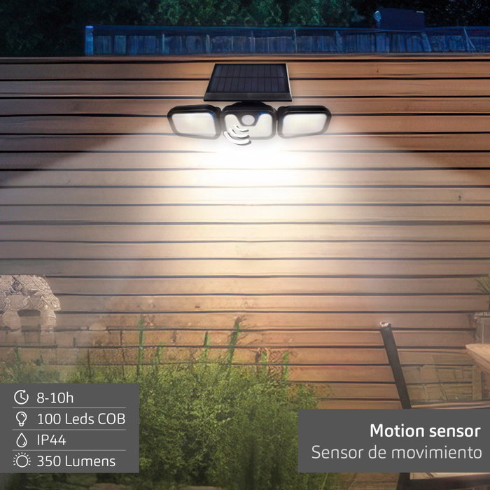 AKTIVE Aplique LED Solar con Sensor