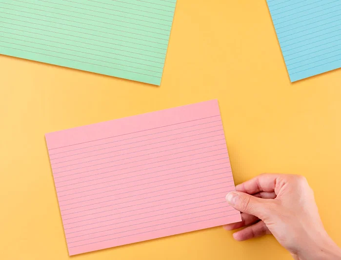 Liderpapel Tarjetas de Estudio Flashcards Rayadas Colores Pastel 170g