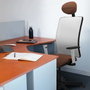 PIQUERAS Y CRESPO Silla de oficina Zulema con mecanismo Sincro/Traslack, Tela Lila y Malla Negra