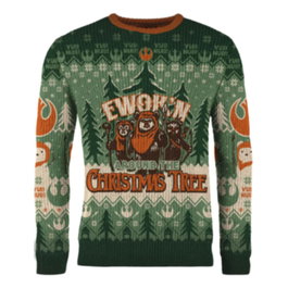 Star Wars Suéter navideño Ewok'n around the Christmas Tree talla M