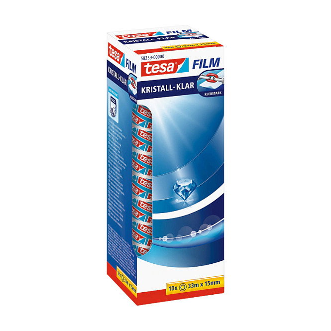 Tesa KRISTALL-KLAR Cinta adhesiva transparente 15 mm x 33 m Tesa KRISTALL-KLAR Cinta adhesiva transparente 15 mm x 33 m