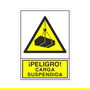 DUVER 388 Plast.420X297 Señal Peligro! Carga Suspendida