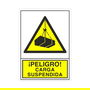 DUVER 388 Plast.420X297 Señal Peligro! Carga Suspendida