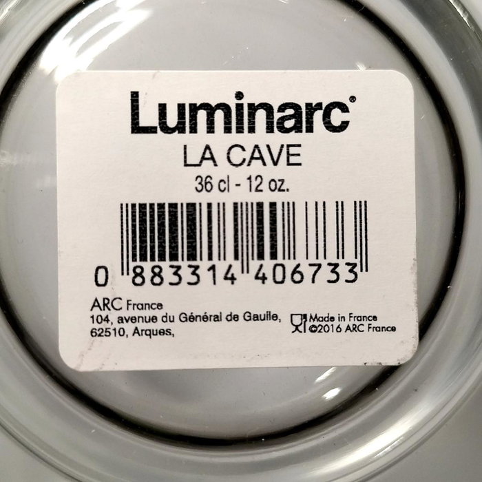 Luminarc Vaso Alto de Vidrio 36 CL