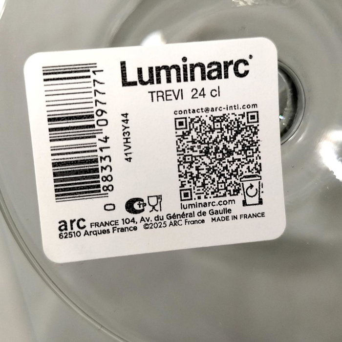 Luminarc Vaso Alto de Vidrio 36 CL