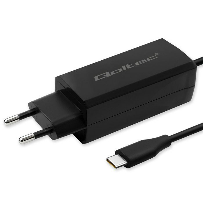 Qoltec 65W GaN Super Fast USB 3.1 para Laptop, Smartphone y Tablet