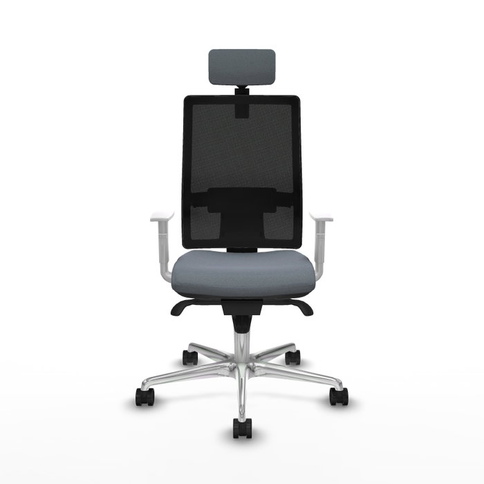 PIQUERAS Y CRESPO Silla de oficina Horna con mecanismo Sincro, Gris y Negro
