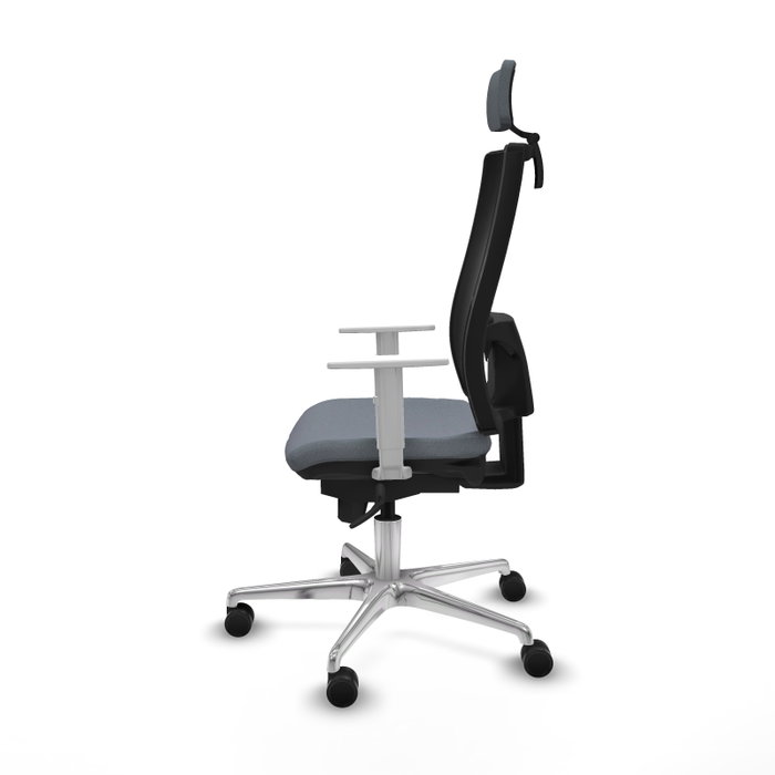 PIQUERAS Y CRESPO Silla de oficina Horna con mecanismo Sincro, Gris y Negro