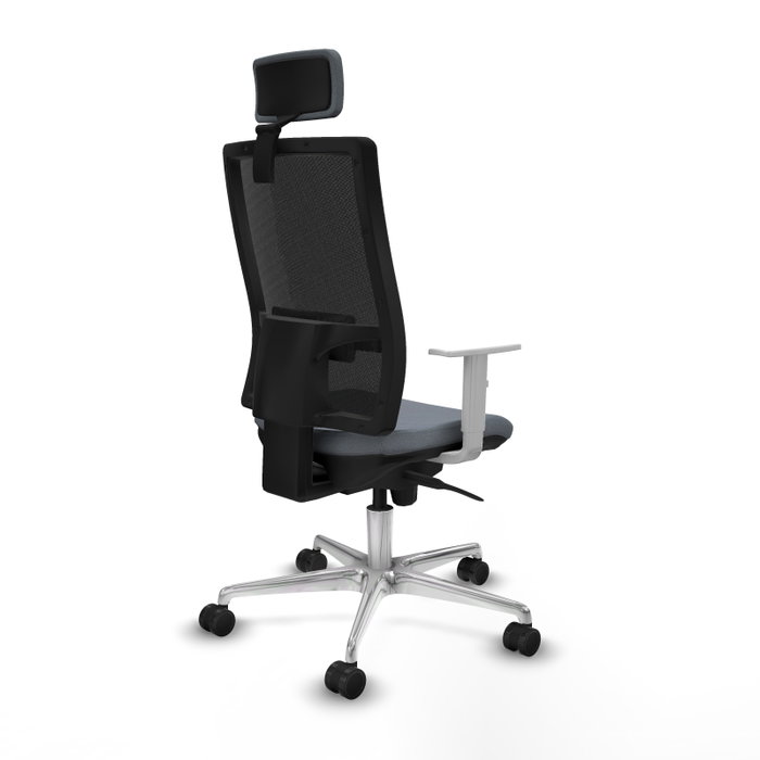 PIQUERAS Y CRESPO Silla de oficina Horna con mecanismo Sincro, Gris y Negro