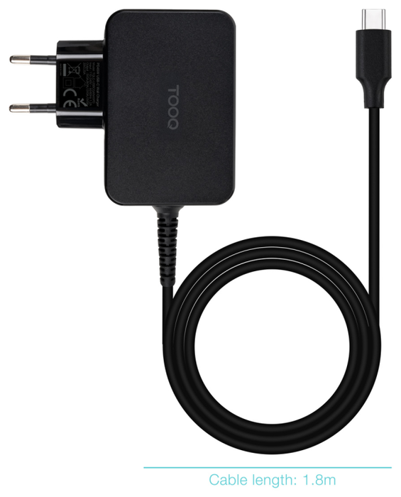 Tooq Cargador de Portátil GaN TQLC-USBCGAN45PD USB Tipo-C 45W Negro Tooq Cargador de Portátil GaN TQLC-USBCGAN45PD USB Tipo-C 45W Negro