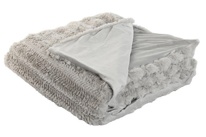 DKD Home Decor Rabit fur april 24 b Manta Urban Gris Claro 240 x 1 x 220 cm DKD Home Decor Rabit fur april 24 b Manta Urban Gris Claro 240 x 1 x 220 cm