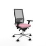 PIQUERAS Y CRESPO Silla de oficina Horna con mecanismo Sincro, Rosa y Gris