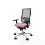 PIQUERAS Y CRESPO Silla de oficina Horna con mecanismo Sincro, Rosa y Gris