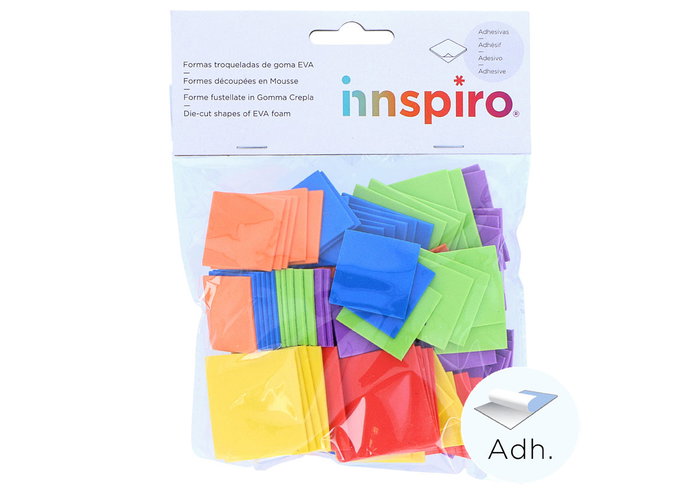 Innspiro Cuadrados de Goma EVA Adhesiva 32mm y 42mm (60 unidades)