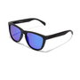 Northweek Gafas de Sol REGULAR MATTE BLACK - Unisex, Rectangular, Polarizadas, Nylon Negro, Cristal Azul