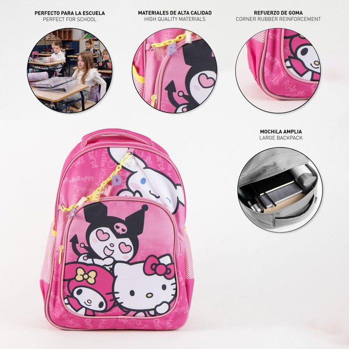 Cerdá Mochila Escolar Hello Kitty 42 cm Adaptable a Trolley