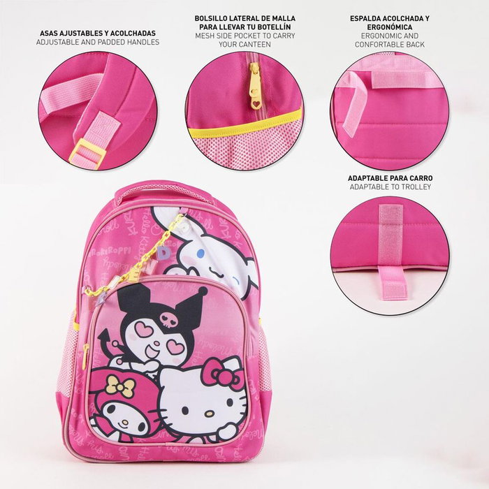 Cerdá Mochila Escolar Hello Kitty 42 cm Adaptable a Trolley