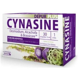 DIETMED Cynasine Depur Plus 30 Ampollas | Contribuye al Metabolismo de Lípidos y Función Hepática Normal | Sabor Limón Vegano