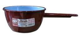 LA ESTRELLA Cazo pico 12 cm porcelana esmaltada teja