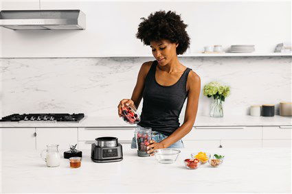 Ninja CB100EU Batidora de Vaso 2 en 1 Power Nutri 1100W con Smart Torque y Recipientes de 700ml y 400ml