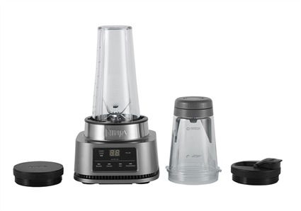 Ninja CB100EU Batidora de Vaso 2 en 1 Power Nutri 1100W con Smart Torque y Recipientes de 700ml y 400ml
