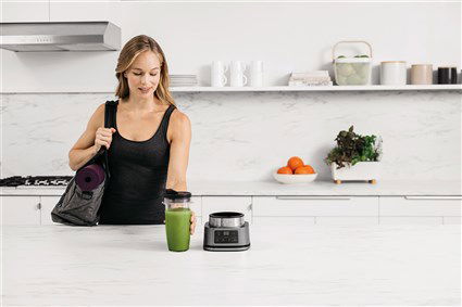 Ninja CB100EU Batidora de Vaso 2 en 1 Power Nutri 1100W con Smart Torque y Recipientes de 700ml y 400ml